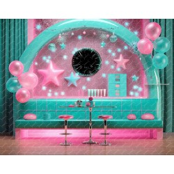 Room With Pink Blue Theme Cake With  ONLINE AVAILBLE AT STUDIOPROPS.IN