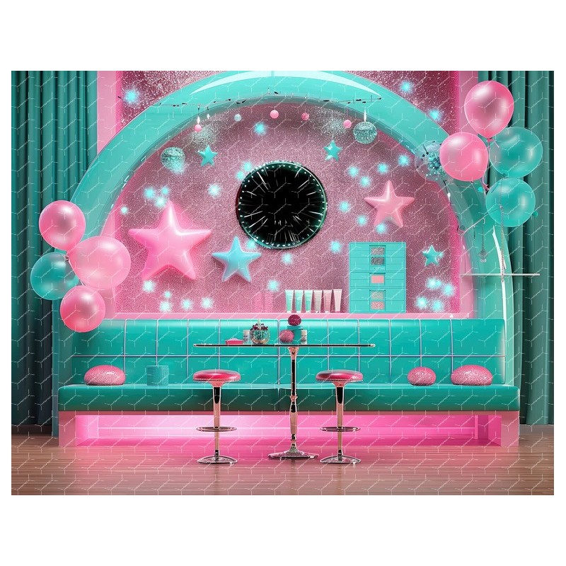 Room With Pink Blue Theme Cake With  ONLINE AVAILBLE AT STUDIOPROPS.IN